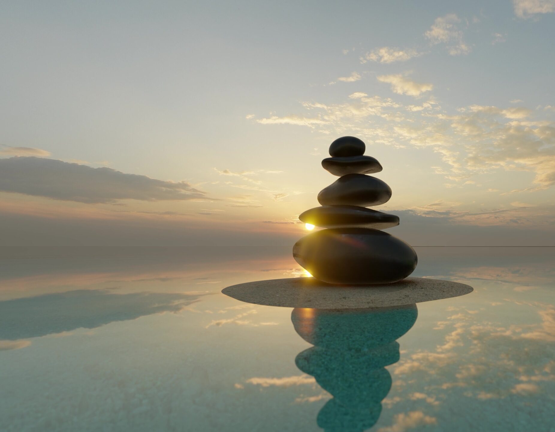 Rock Stones Balance Calmly Water